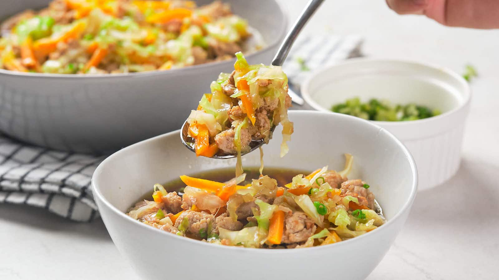 Deconstructed Egg Roll Soup