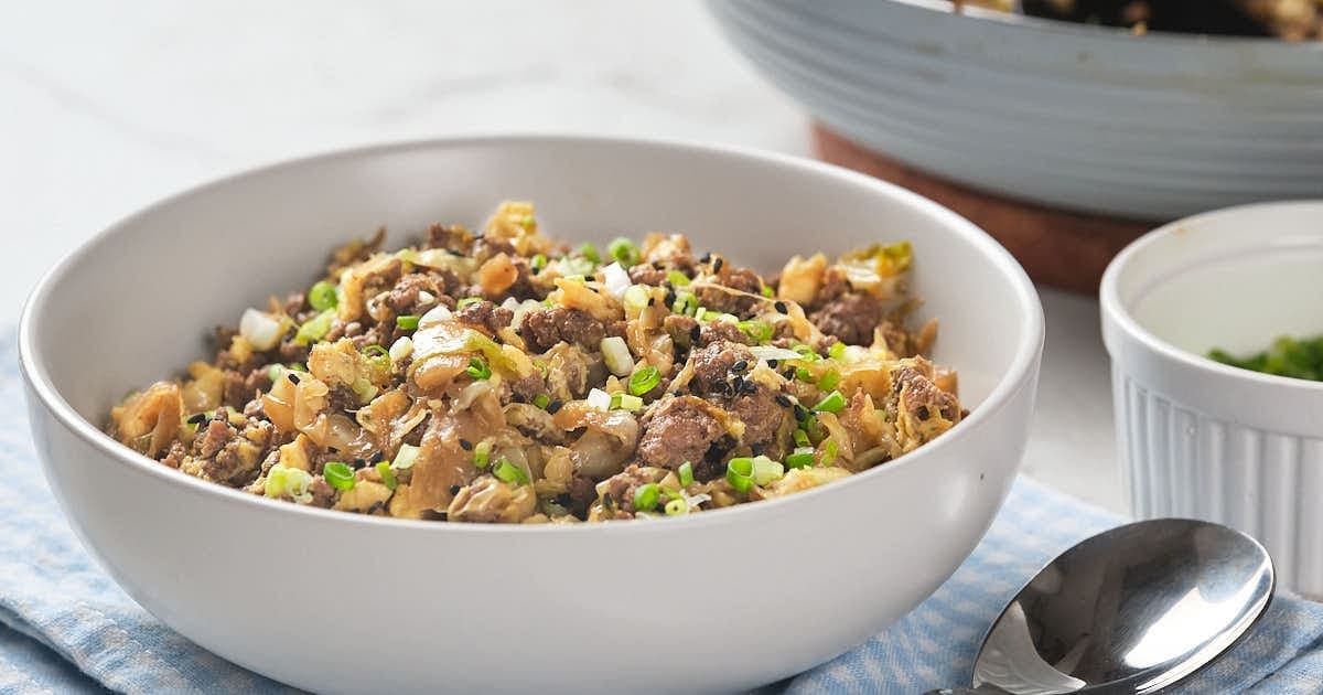 Ground Beef Egg Roll in a Bowl