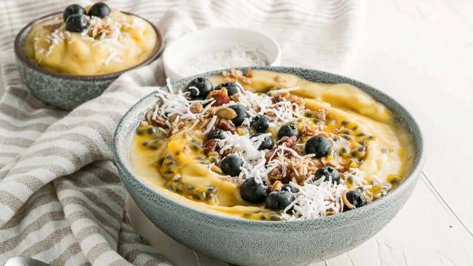 Tropical Mango Banana Smoothie Bowl