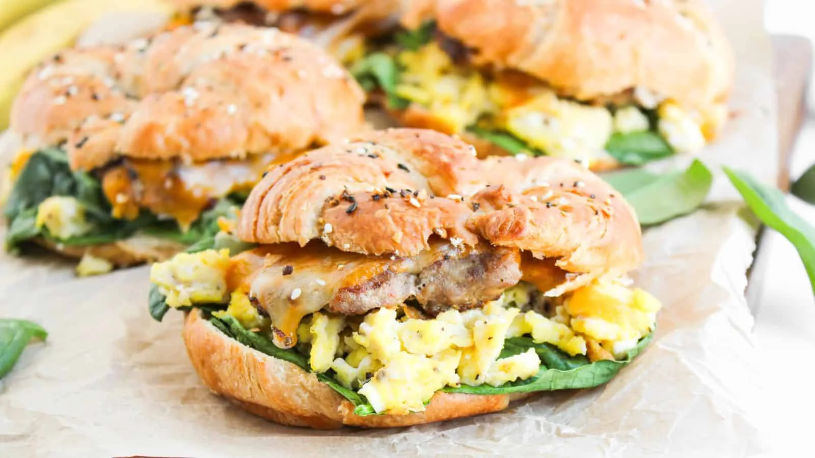 Baked Croissant Breakfast Sandwich
