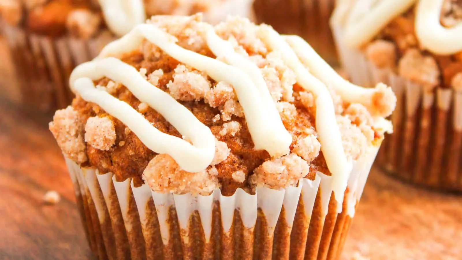 Pumpkin Spice Muffins with Cream Cheese Frosting