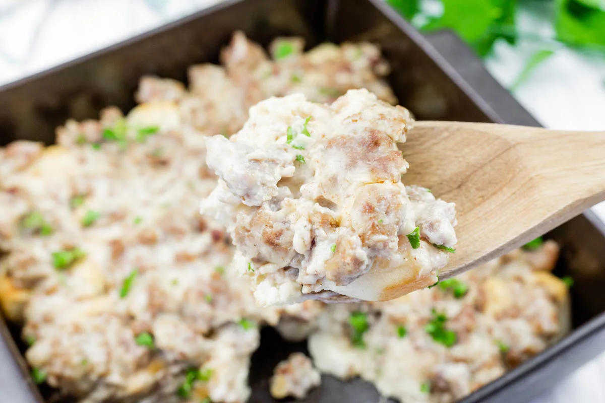 Southern Biscuits & Gravy Bake