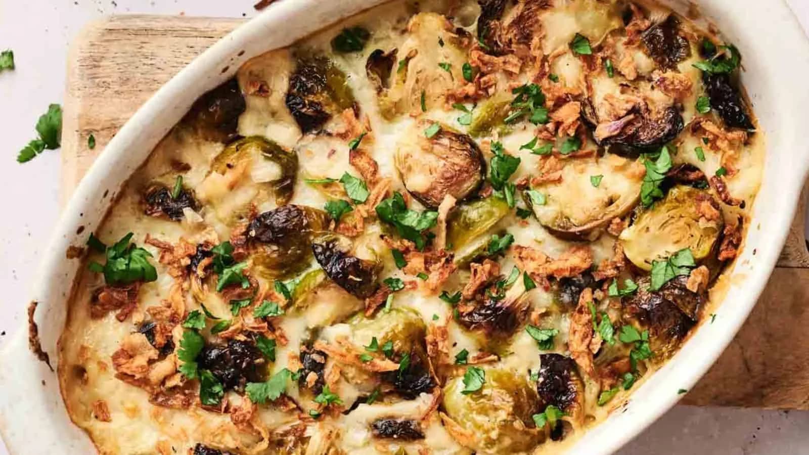 Vegan Brussels Sprout Casserole