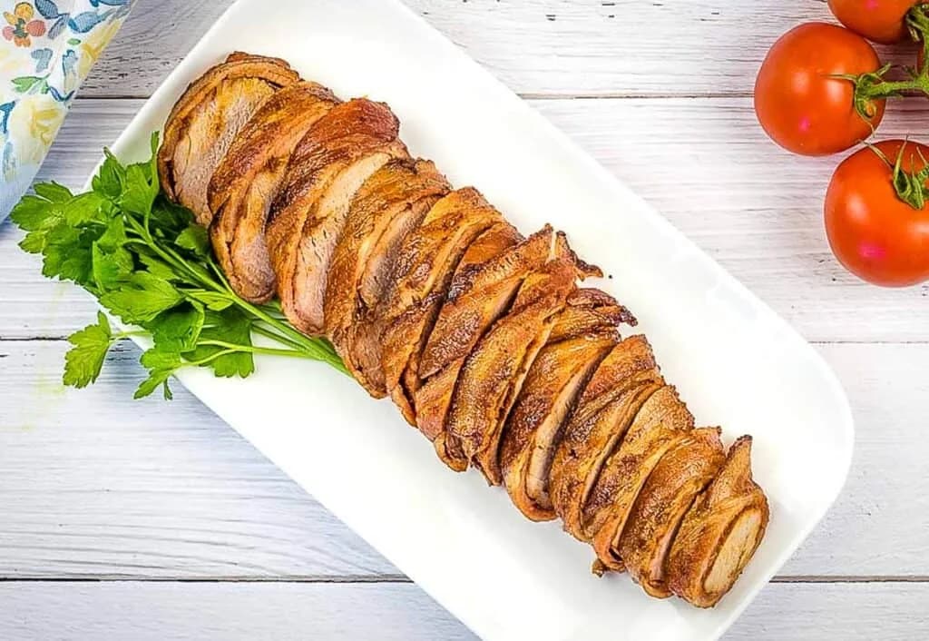 Smoked Bacon-Wrapped Whole Pork Tenderloin