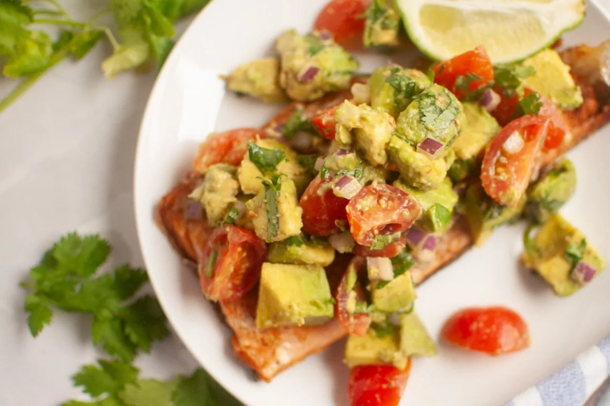 Seared Salmon with Avocado Salsa