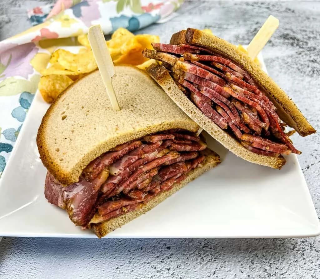 Homemade Pastrami Sandwich