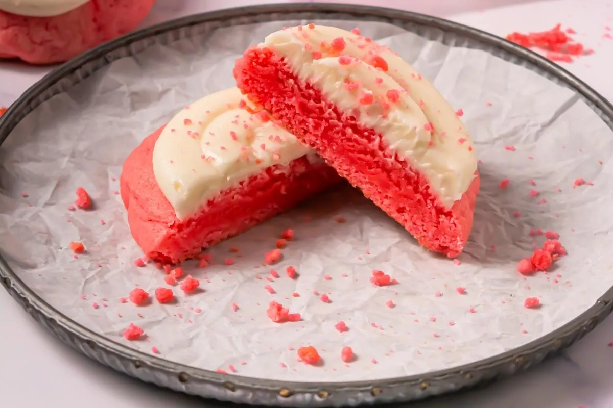 Crumbl Copycat Pink Velvet Cookies