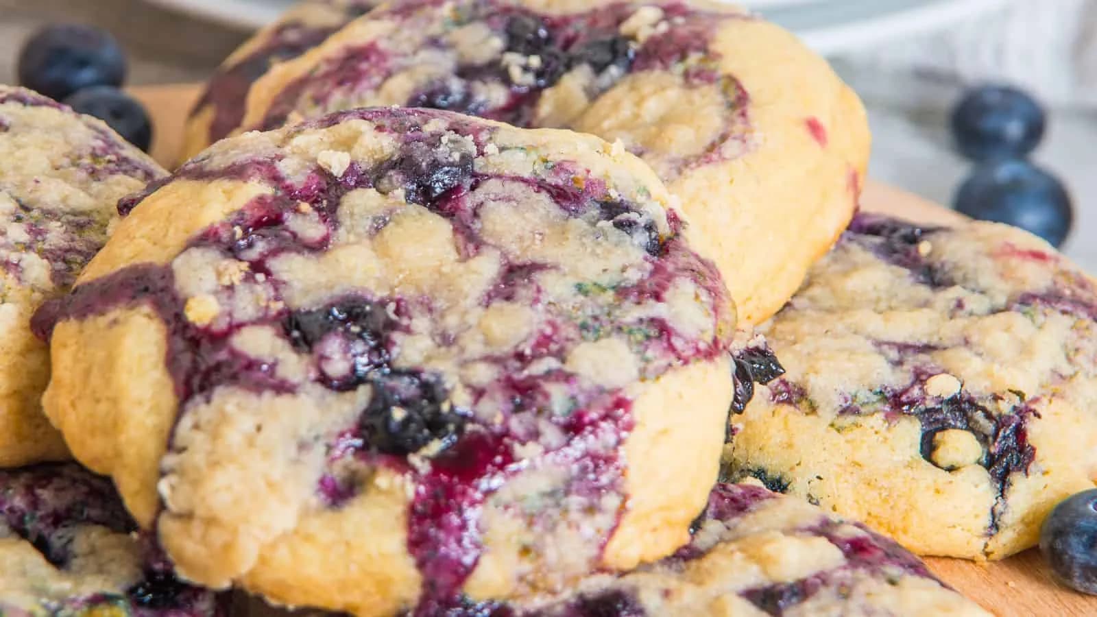 Lemon and Blueberry Muffin Cookies