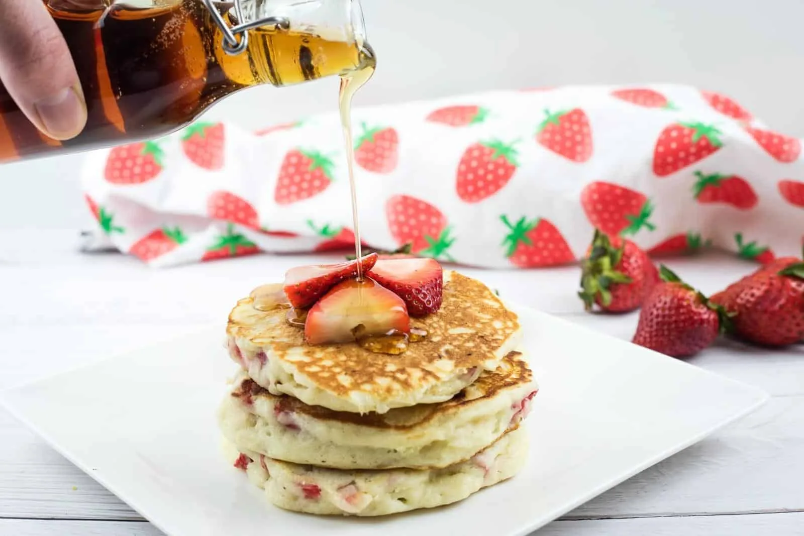 Buttermilk Strawberry Pancakes