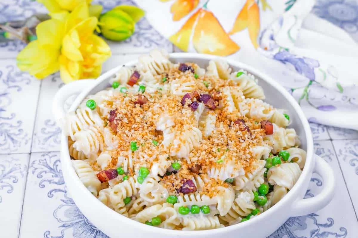 Lemon Pasta with Peas & Pancetta