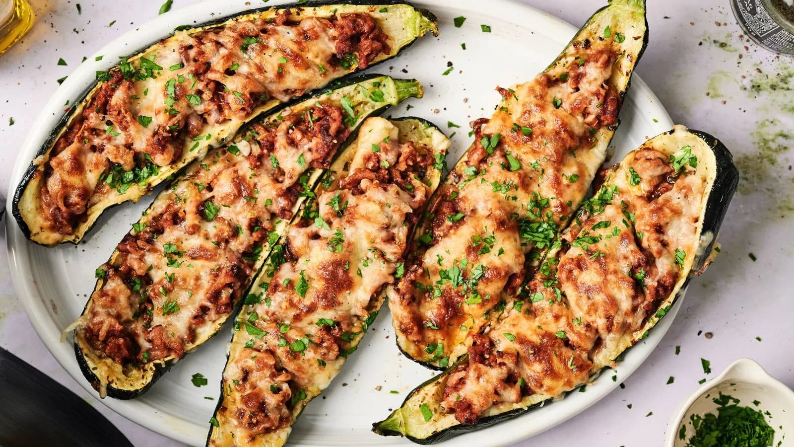 Air Fryer Zucchini Boats