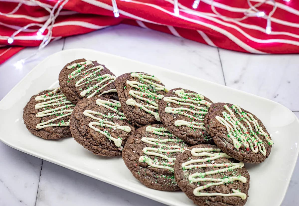 Dark Chocolate Peppermint Cookies