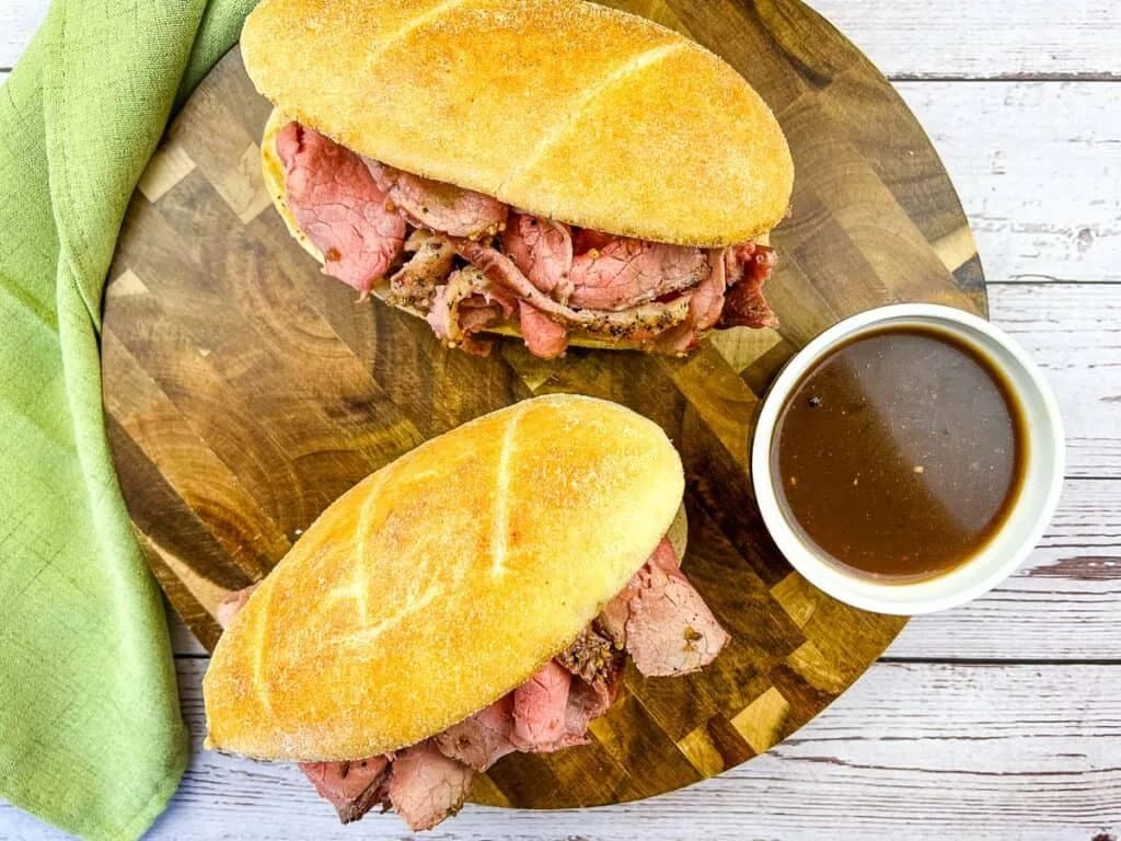 Smoked French Dip Sandwiches