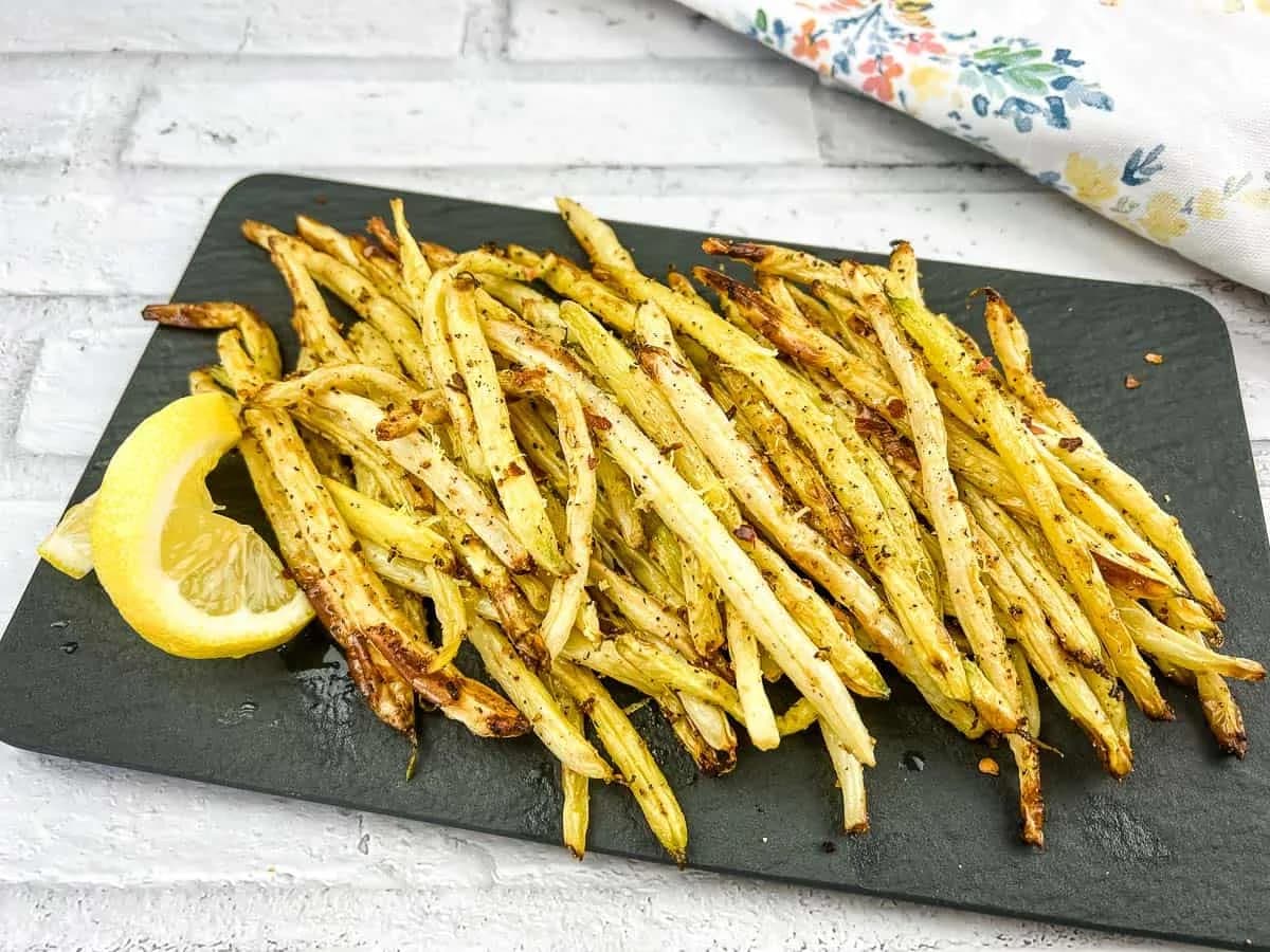 Air Fryer Lemon Pepper Yellow Beans