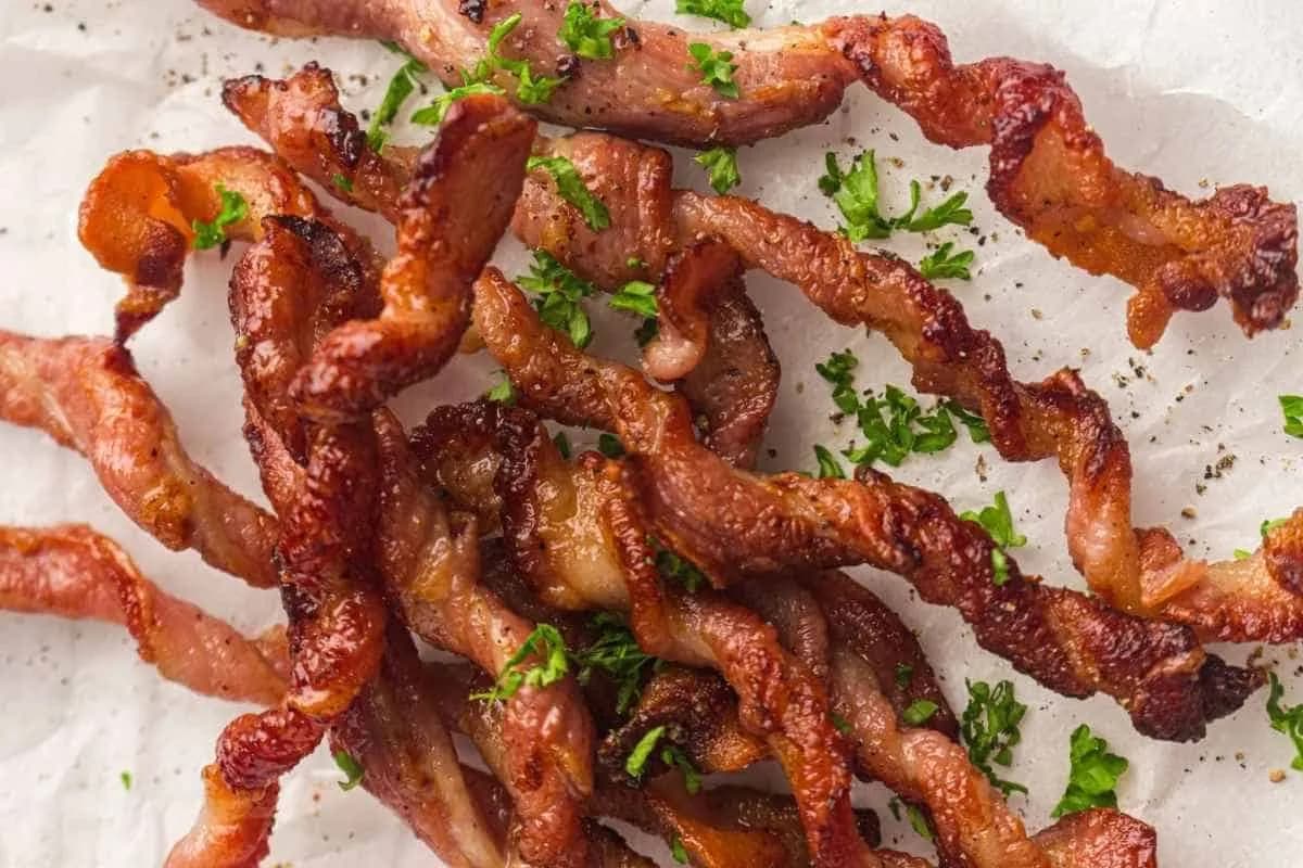 Air Fryer Twisted Bacon
