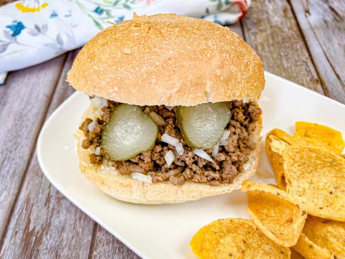 Copycat Maid-Rite Loose Meat Sandwich