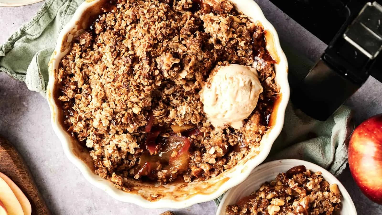 Air Fryer Vegan Apple Crisp