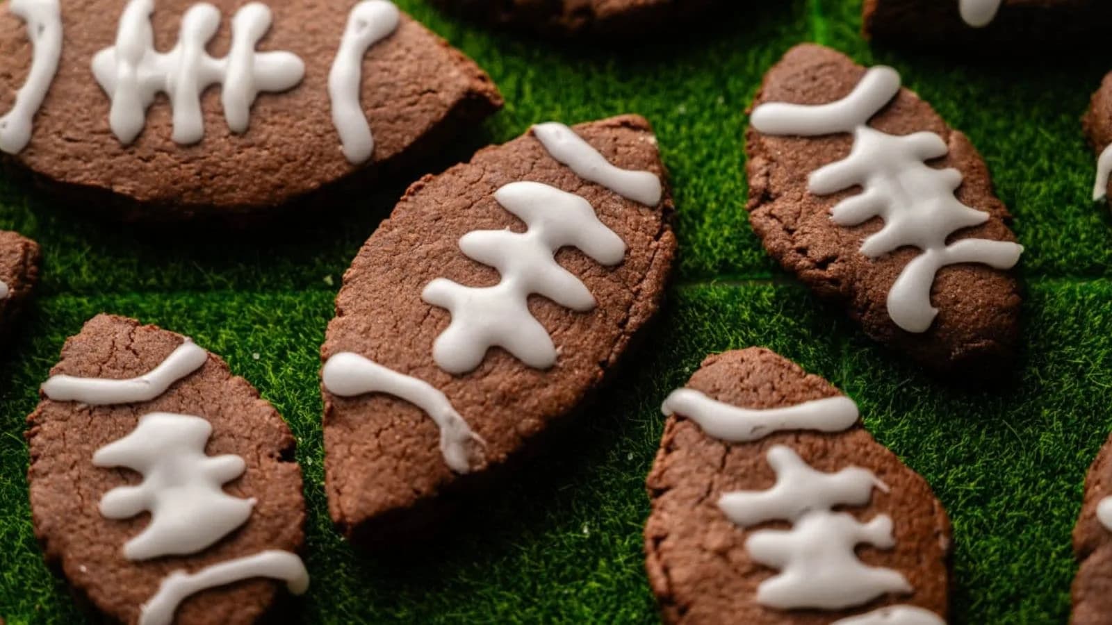 Football Shaped Cookies