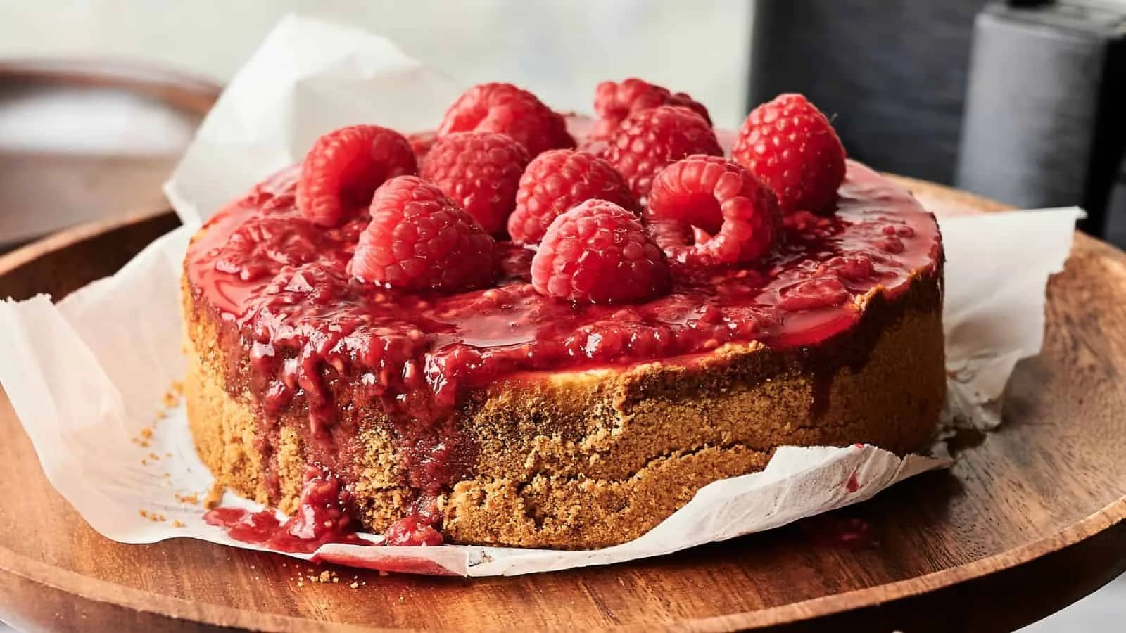 Air Fryer Raspberry Cheesecake