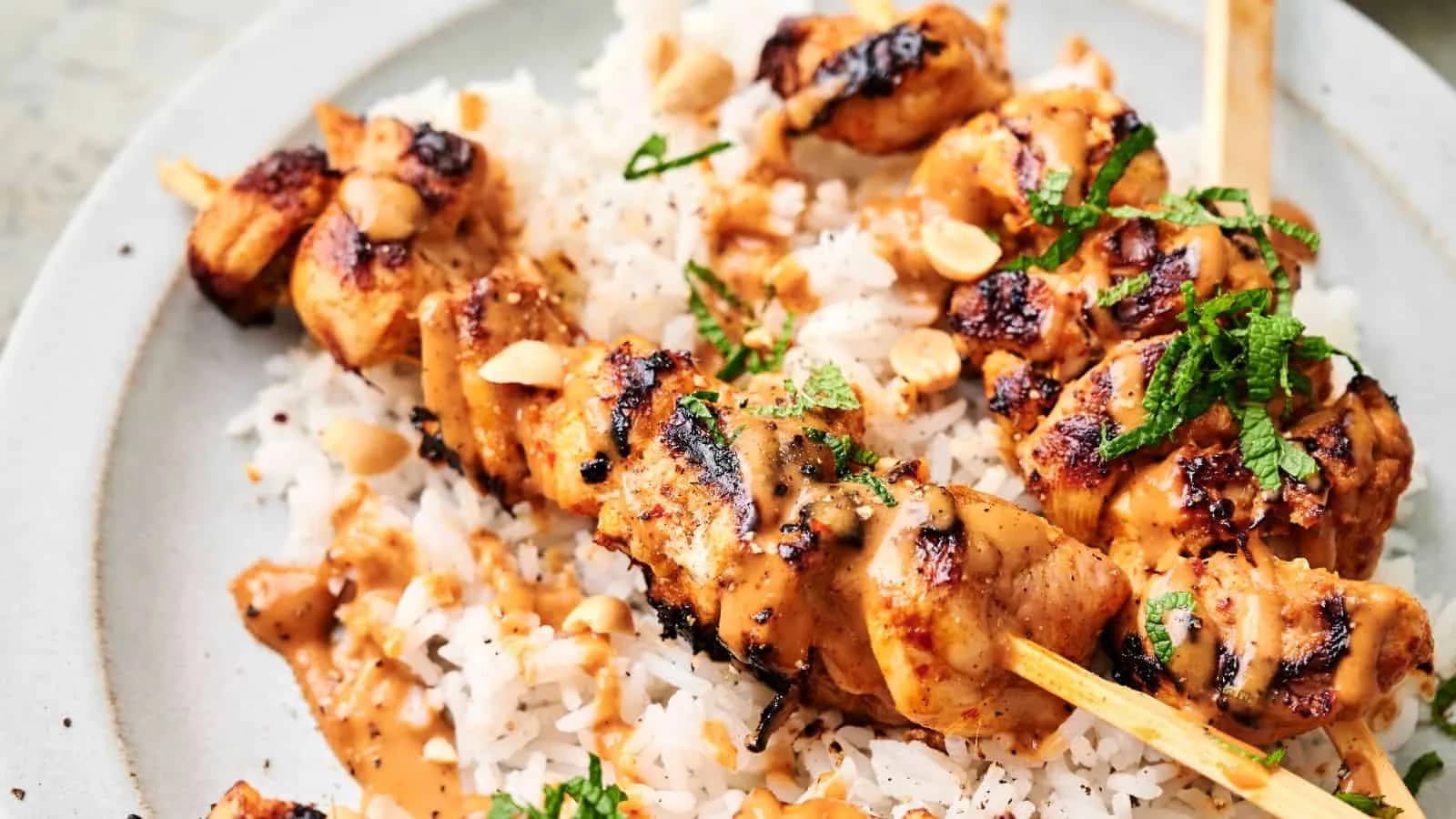 Grilled Thai Chicken Skewers