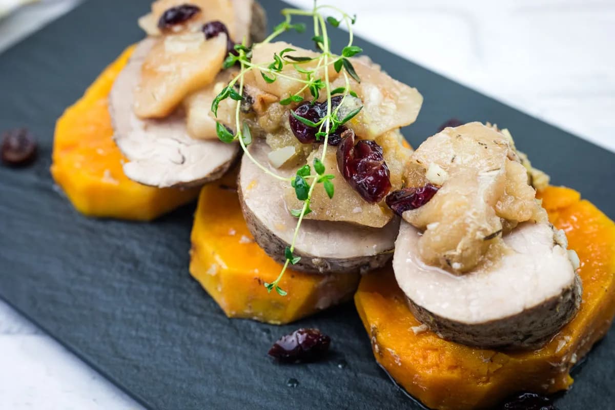 Easy Slow Cooker Pork Tenderloin with Sweet Potatoes & Apples