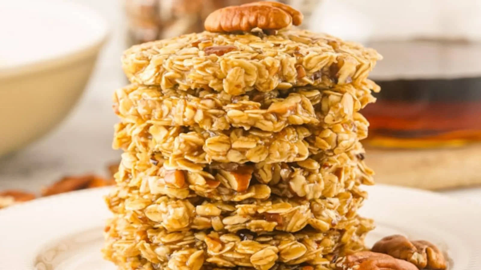 No Bake Maple Pecan Cookies