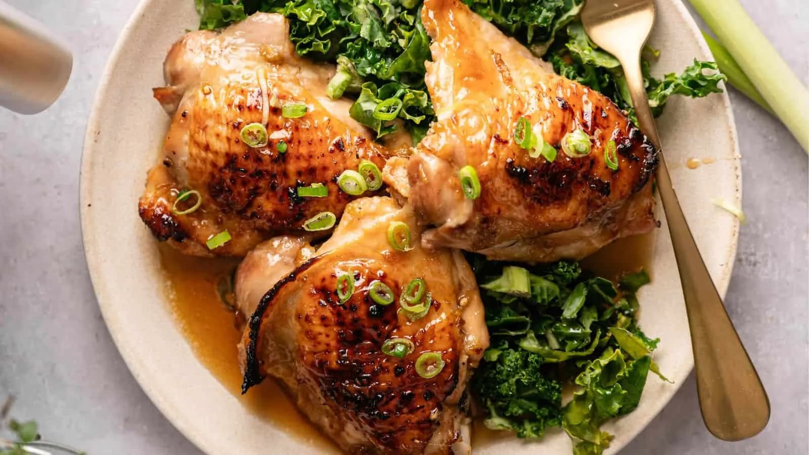 Air Fryer Sticky Chicken Thighs