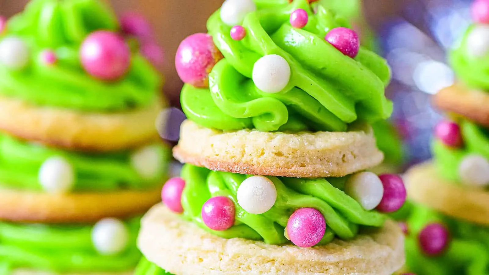 Stacked Christmas Tree Cookies