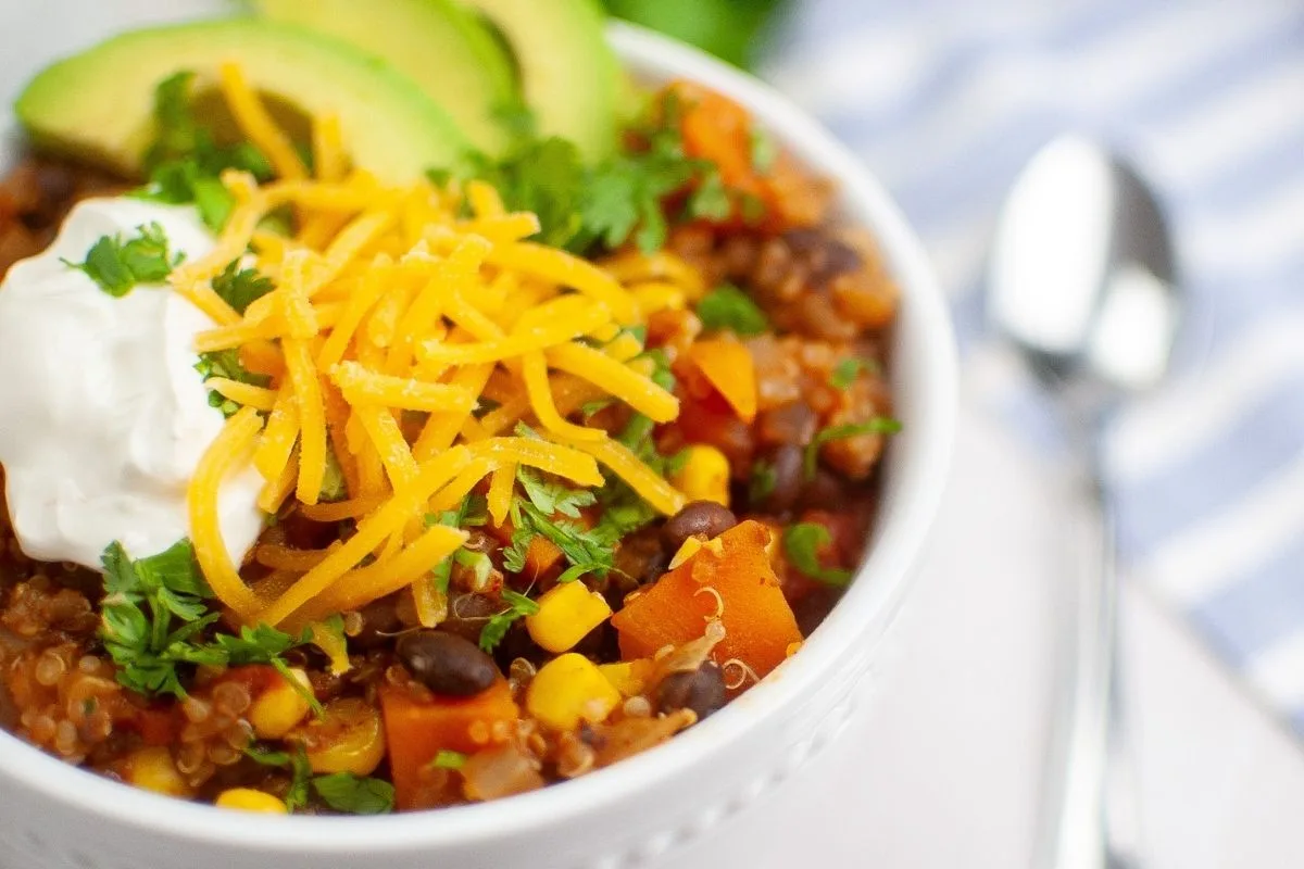 Easy Sweet Potato Chili with Quinoa