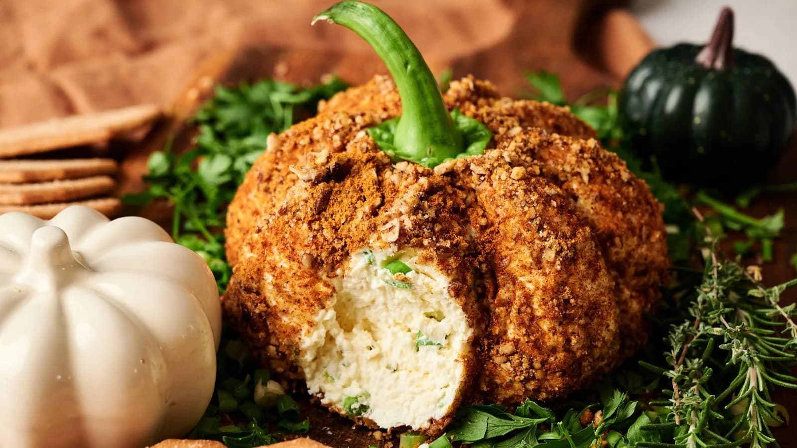 Pumpkin Shaped Cheeseball