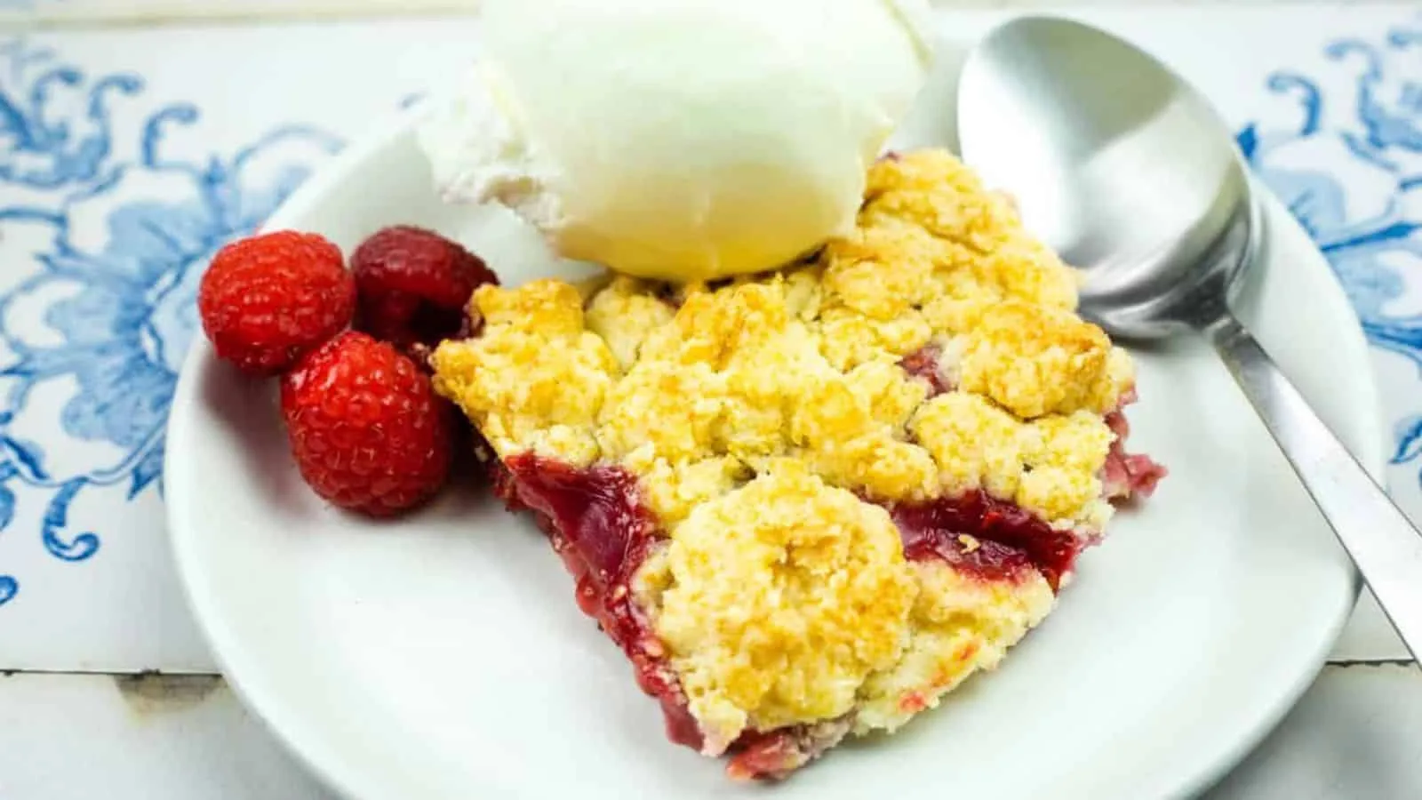 Raspberry Cobbler With Fresh, Juicy Berries and Buttery Biscuit Topping