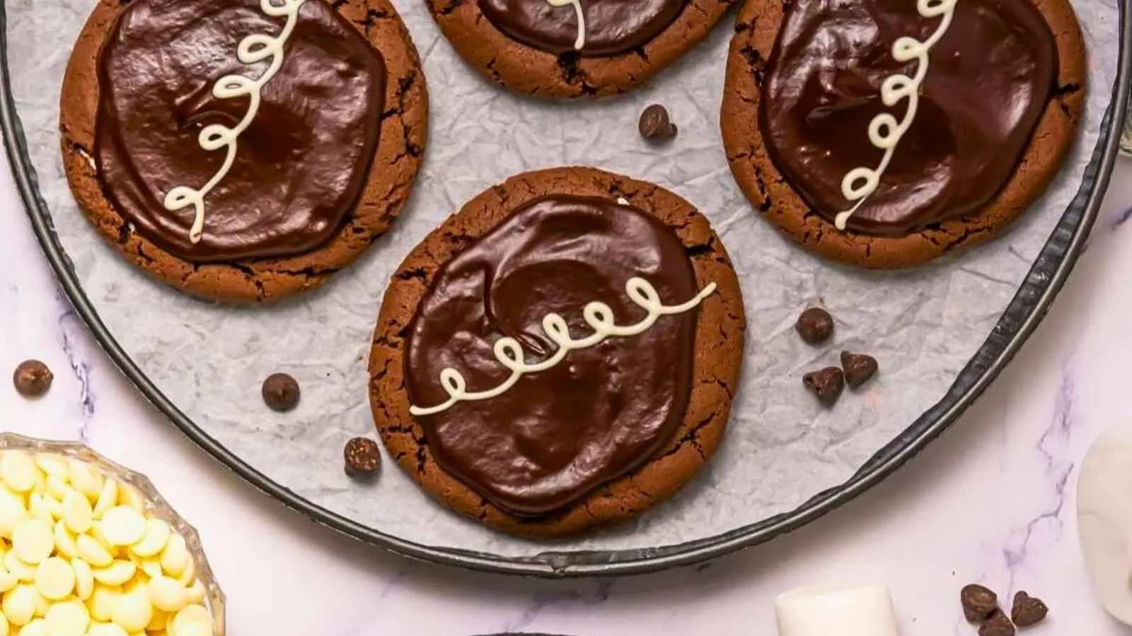 Copycat Crumbl Chocolate Mallow Cupcake Cookies