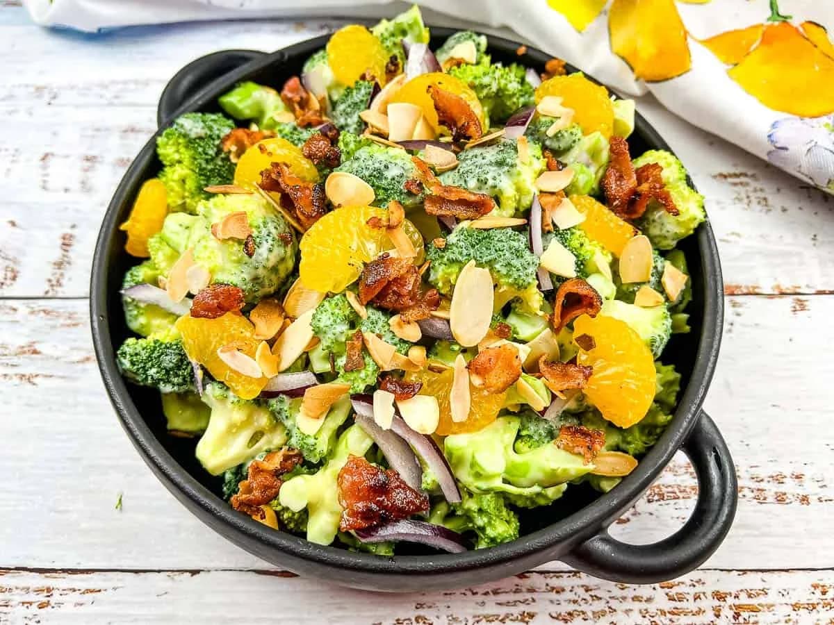 Broccoli Salad with Bacon, Almonds, and Orange
