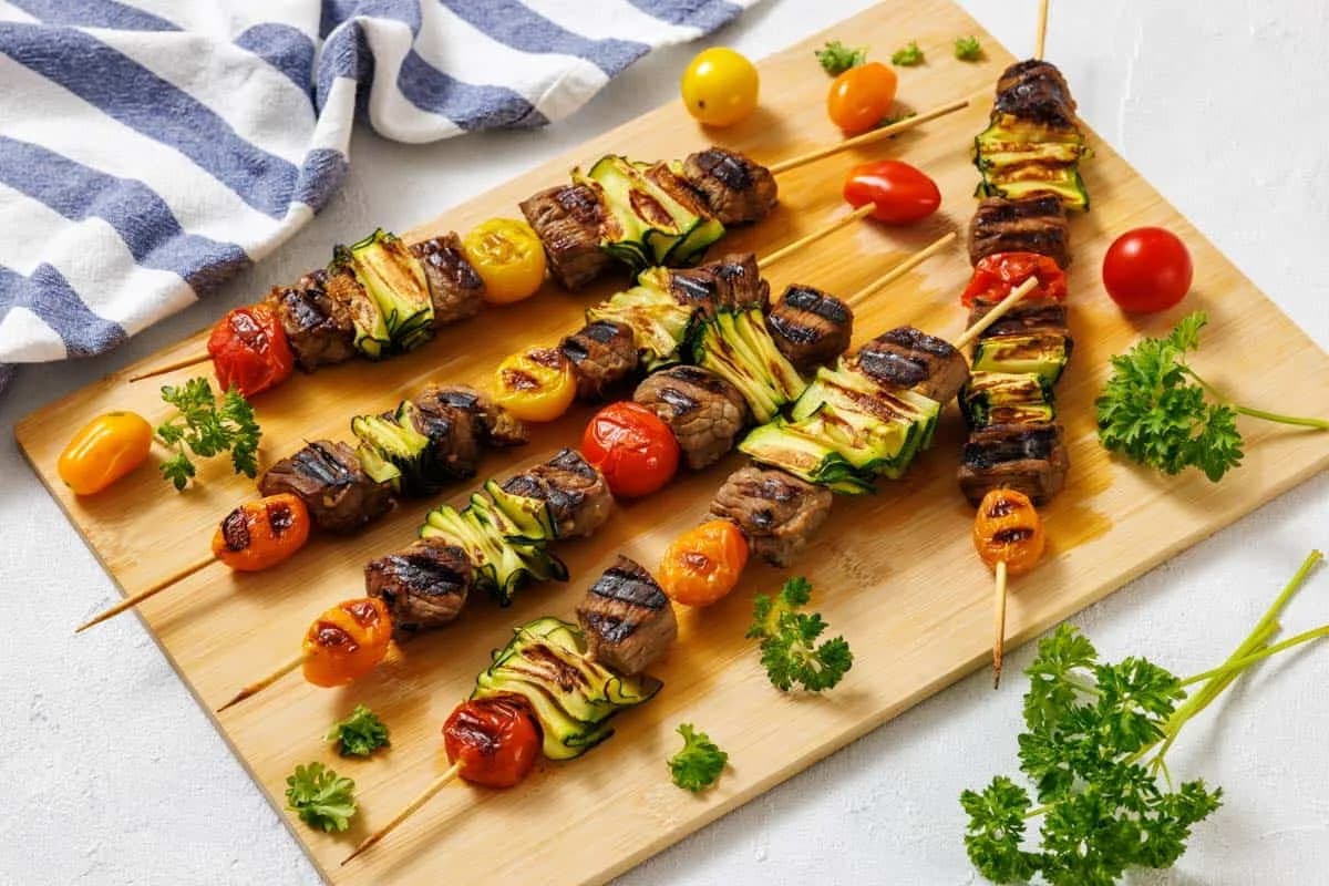 Grilled Steak and Veggie Skewers