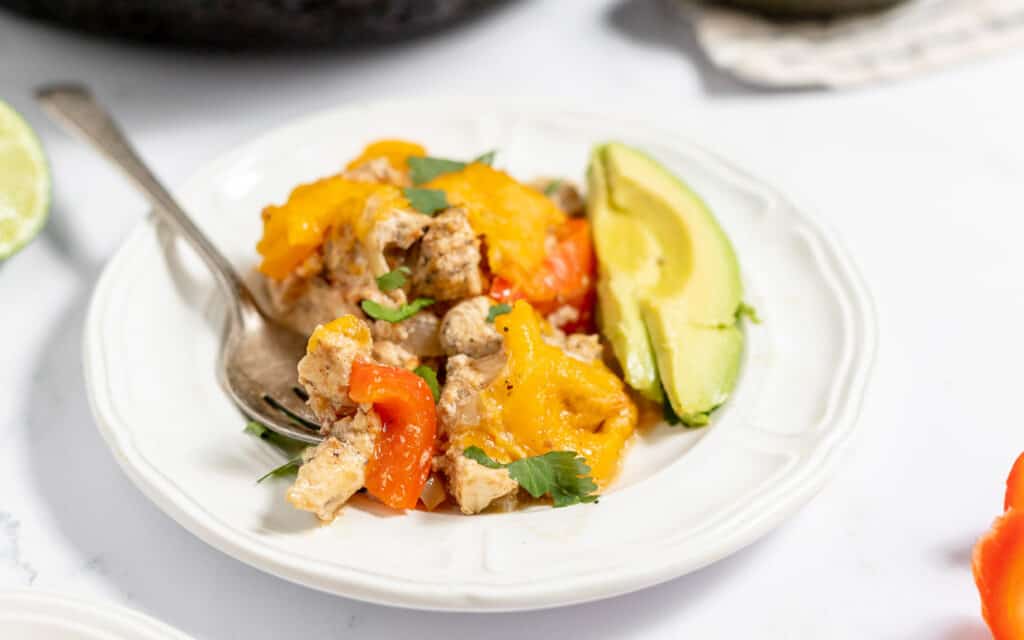 Mexican chicken fajita casserole, a perfect dish for cozy winter dinners.