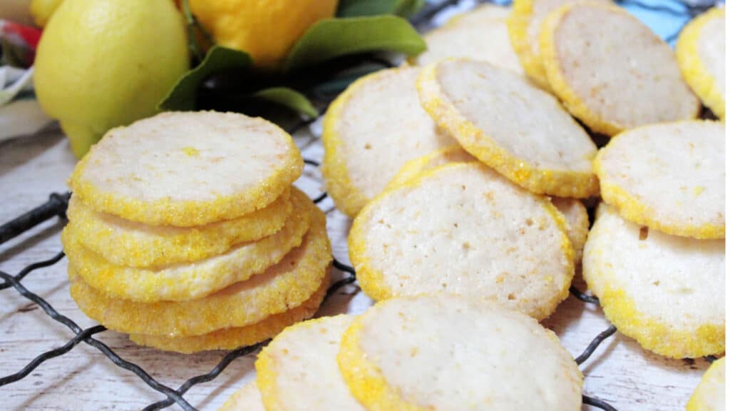 Lemon shortbread cookies.