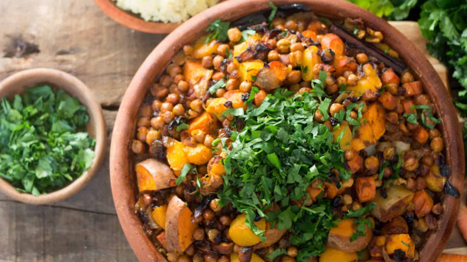 Orange vegetable tagine.