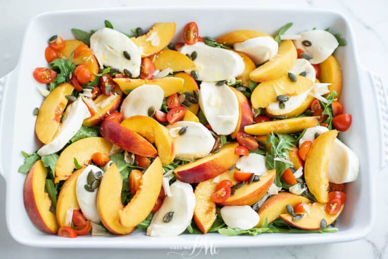 Peach and goat cheese salad.