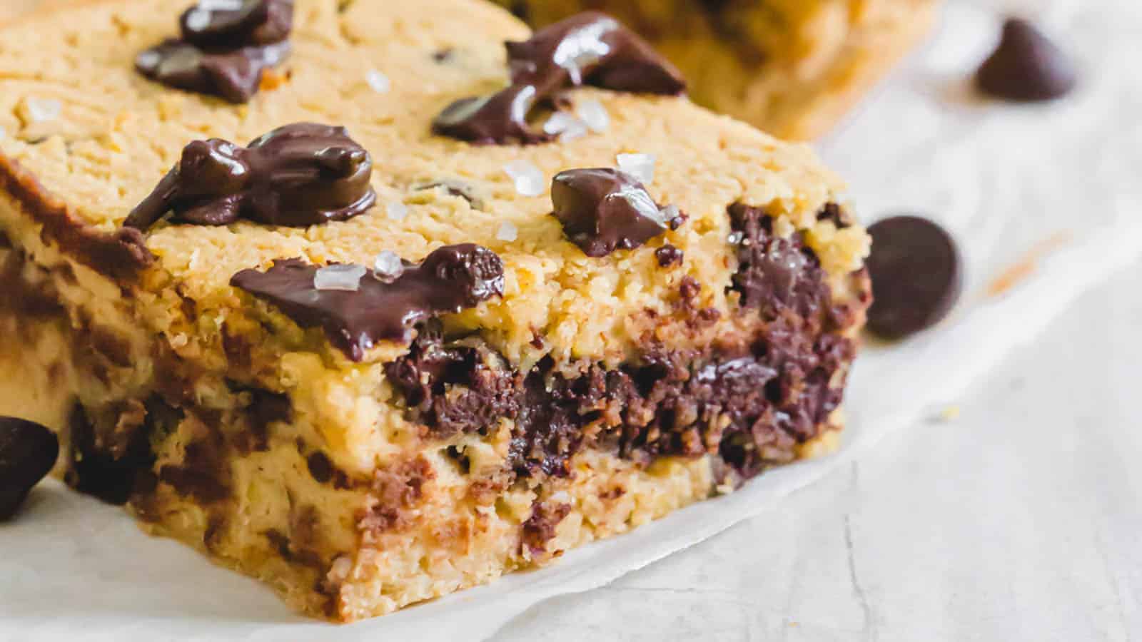 Chocolate chip blondie bars.