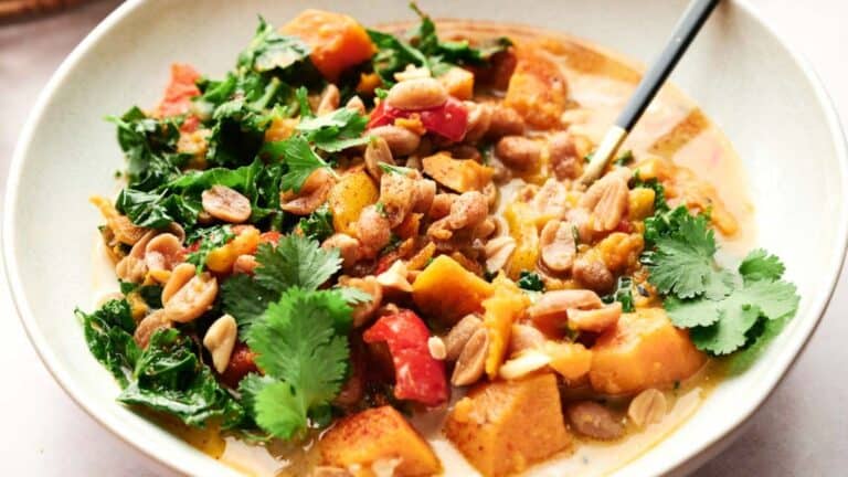 A bowl of Thai Peanut curry.